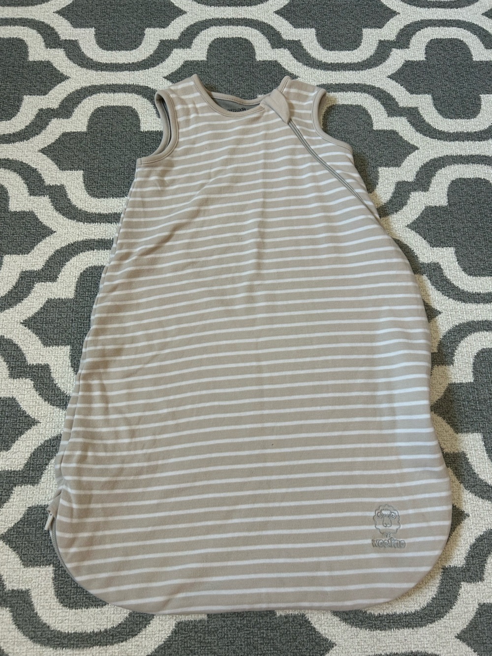Woolino 100% Merino Wool Sleeveless Striped Sleep Sack for Baby